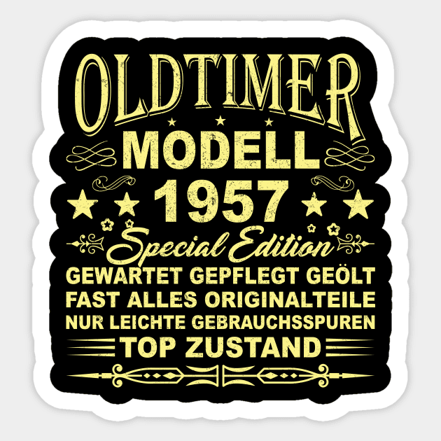 OLDTIMER MODELL BAUJAHR 1957 Sticker by SinBle